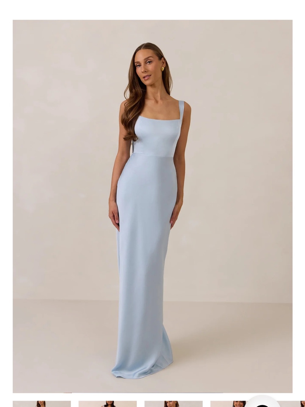 Park & Fifth Powder Blue Satin Albright Dress